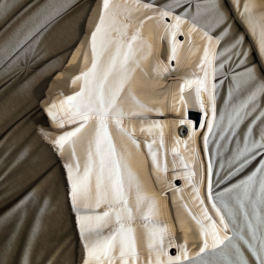 White Blueasphalt Shorts